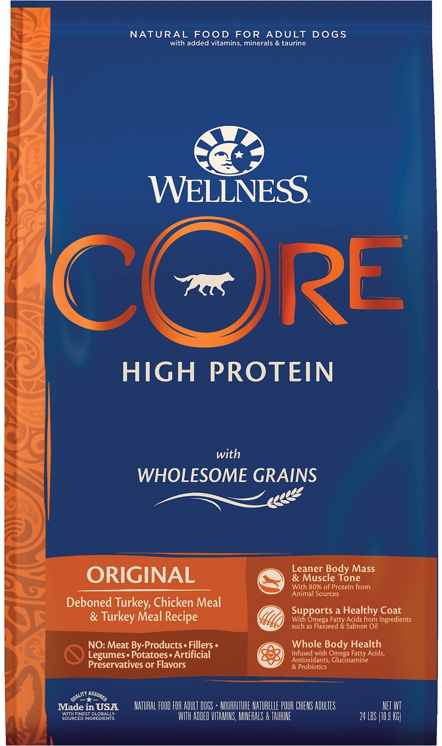 Wellness CORE Cereali sani Ricetta originale Cibo secco per cani ad alto contenuto proteico