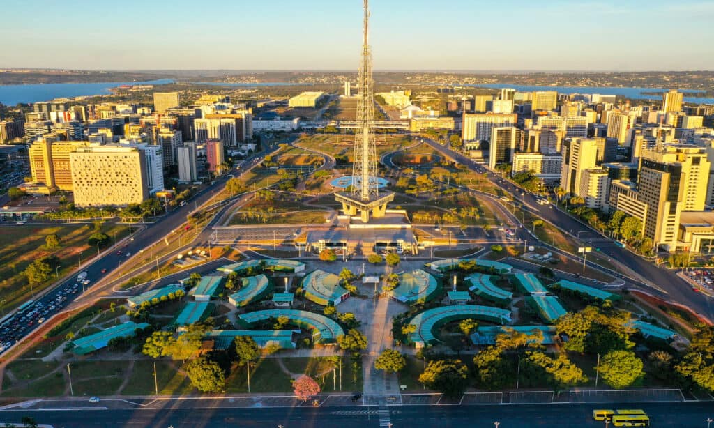 Brasilia, Torre, Veduta Aerea, Brasile, Downtown District
