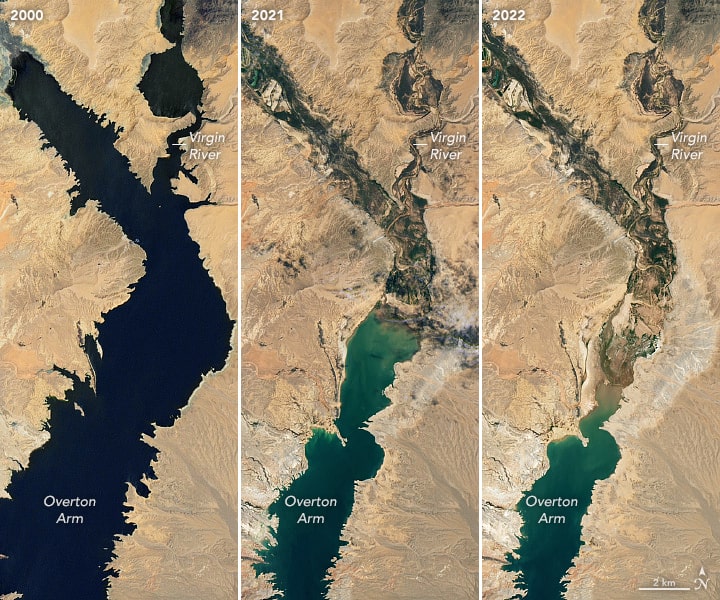 Livelli dell'acqua del lago Mead
