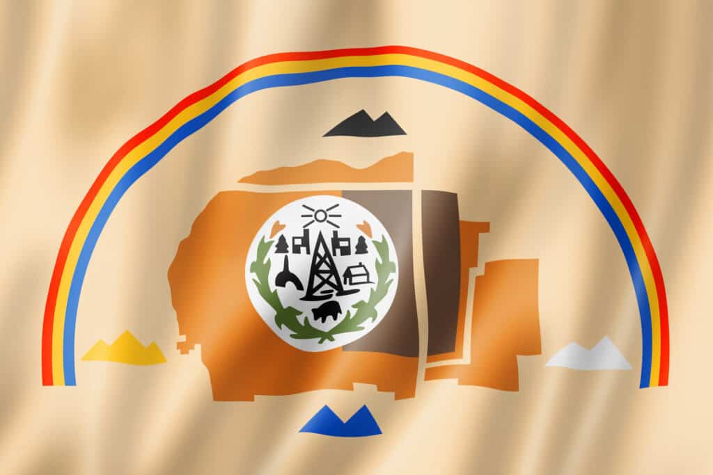 Bandiera etnica del popolo Navajo, USA. illustrazione 3D
