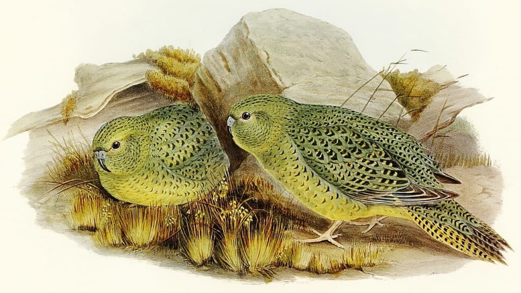 Pappagallo notturno australiano (Pezoporus occidentalis)