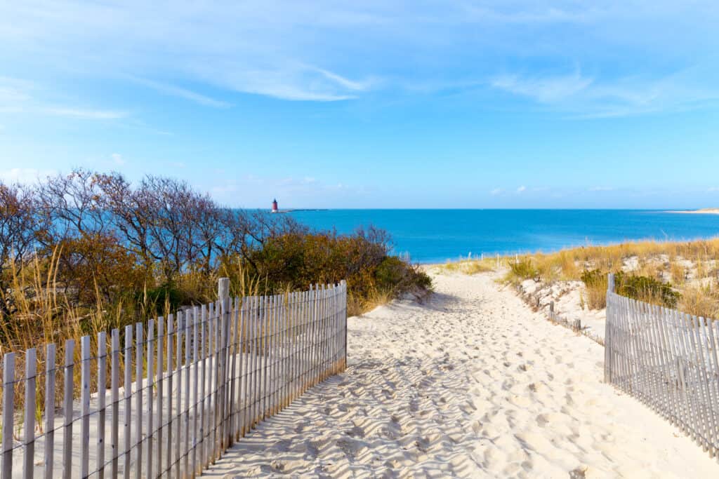 Una vista sul mare a Cape Henlopen, Delaware a Lewes.