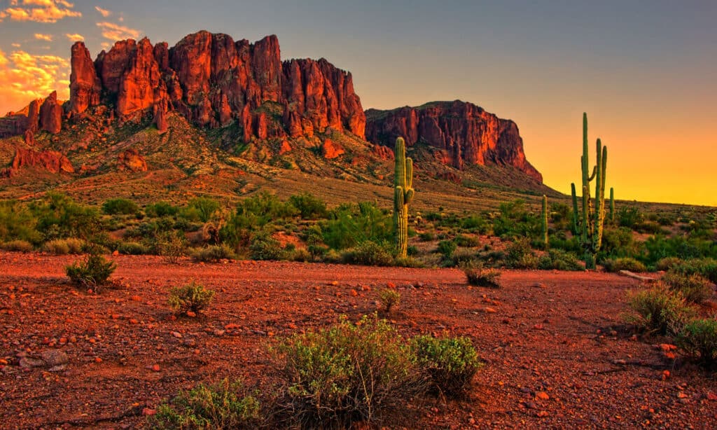 Montagne della superstizione dell'Arizona