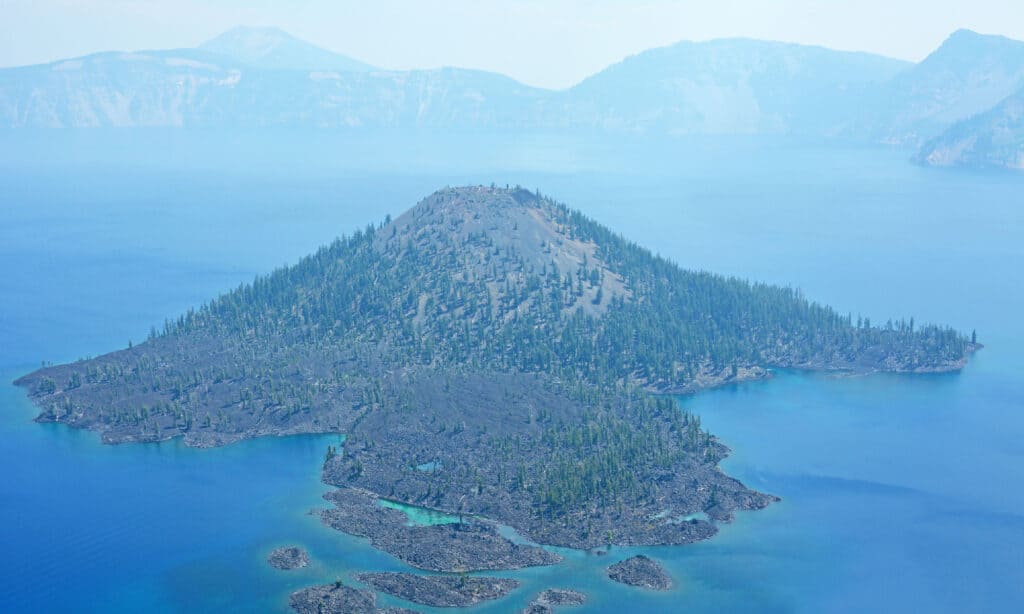 Parco Nazionale di Crater Lake, Parco Nazionale, Oregon - Stato USA, USA, Wizard Island