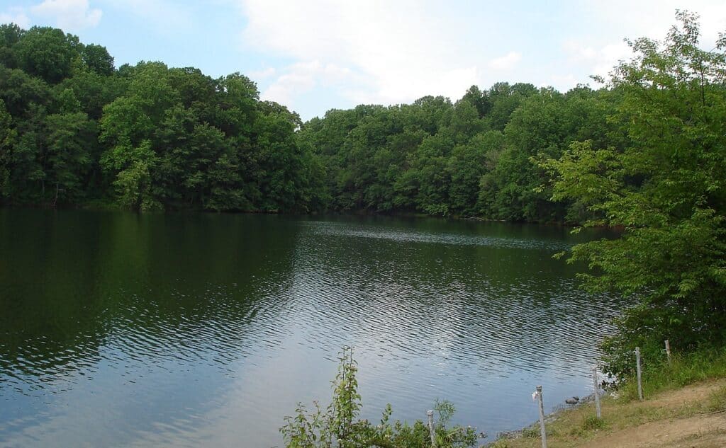 Lago Triadelphia nel Maryland, Stati Uniti d'America.