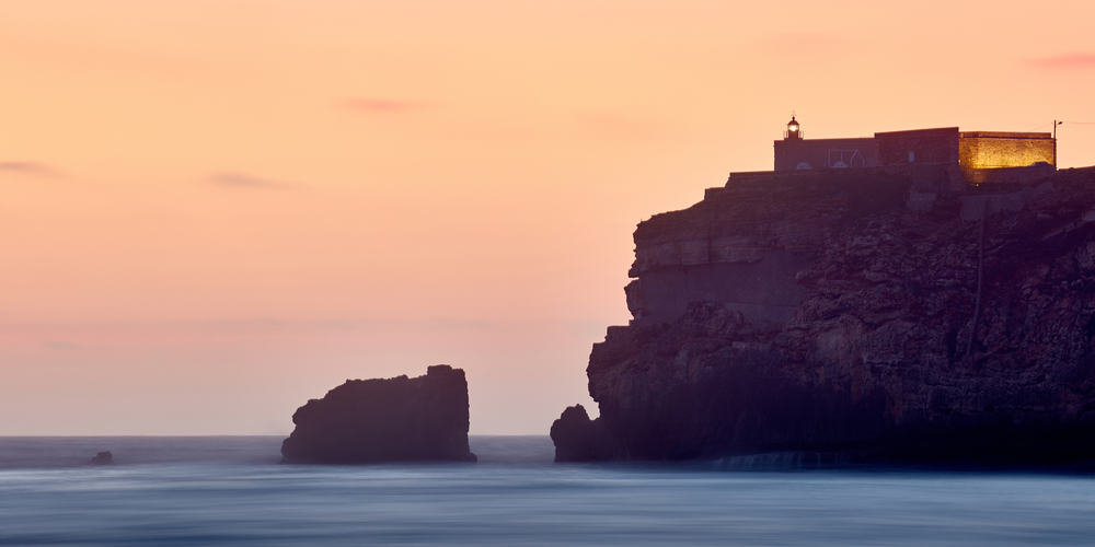 Vista,Di,Nazare's,Faro,In,Zon,Nord,Canyon,,Luogo,Con