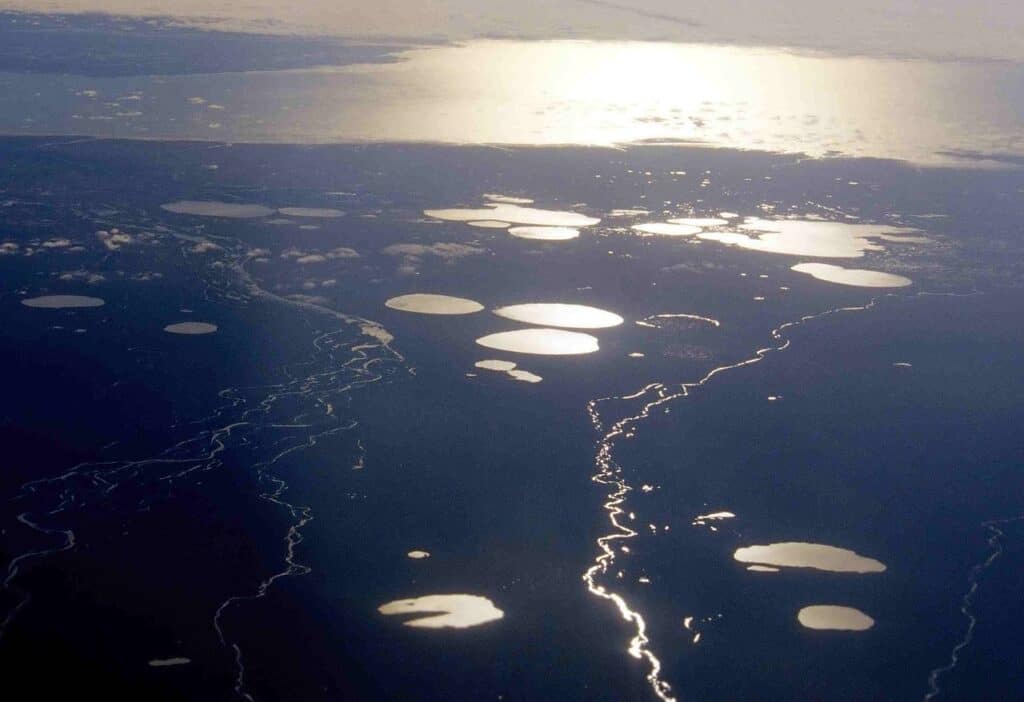 Grandi pianure di Koukdjuak e lago Nettilling, isola di Baffin (Nunavut, Canada)