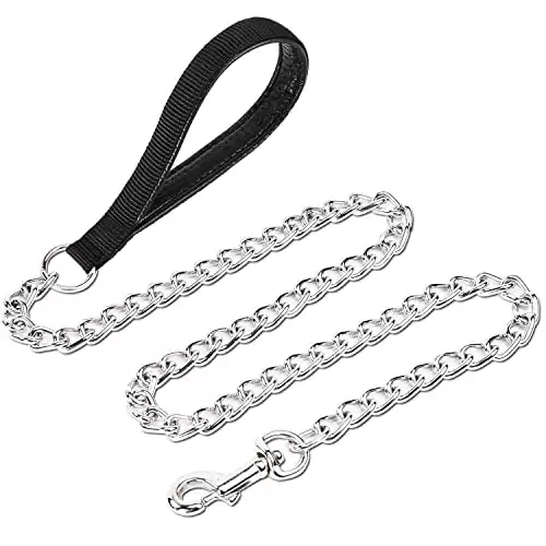 Catena per guinzaglio per cani in metallo cromato Pettom
