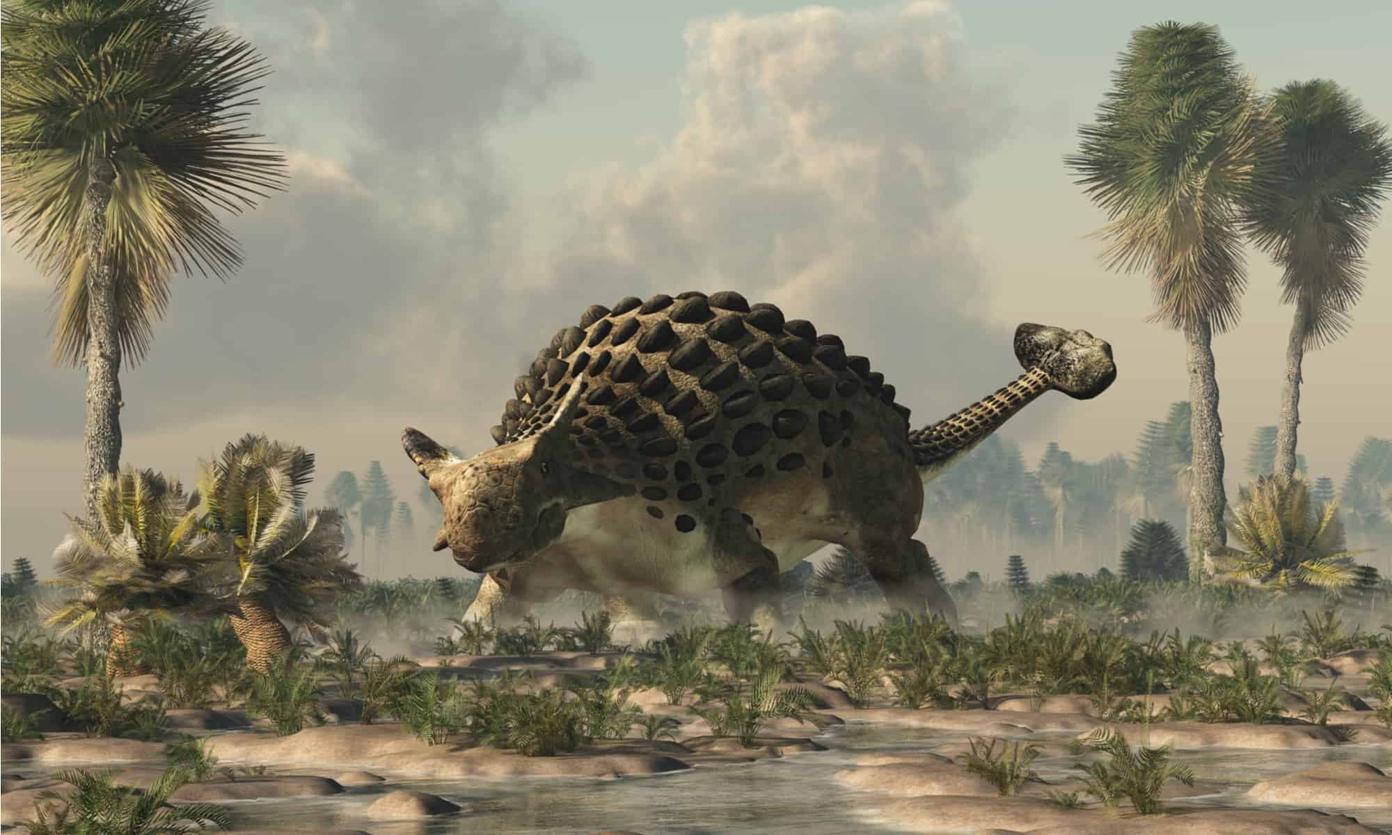 Ankylosaurus nella foresta