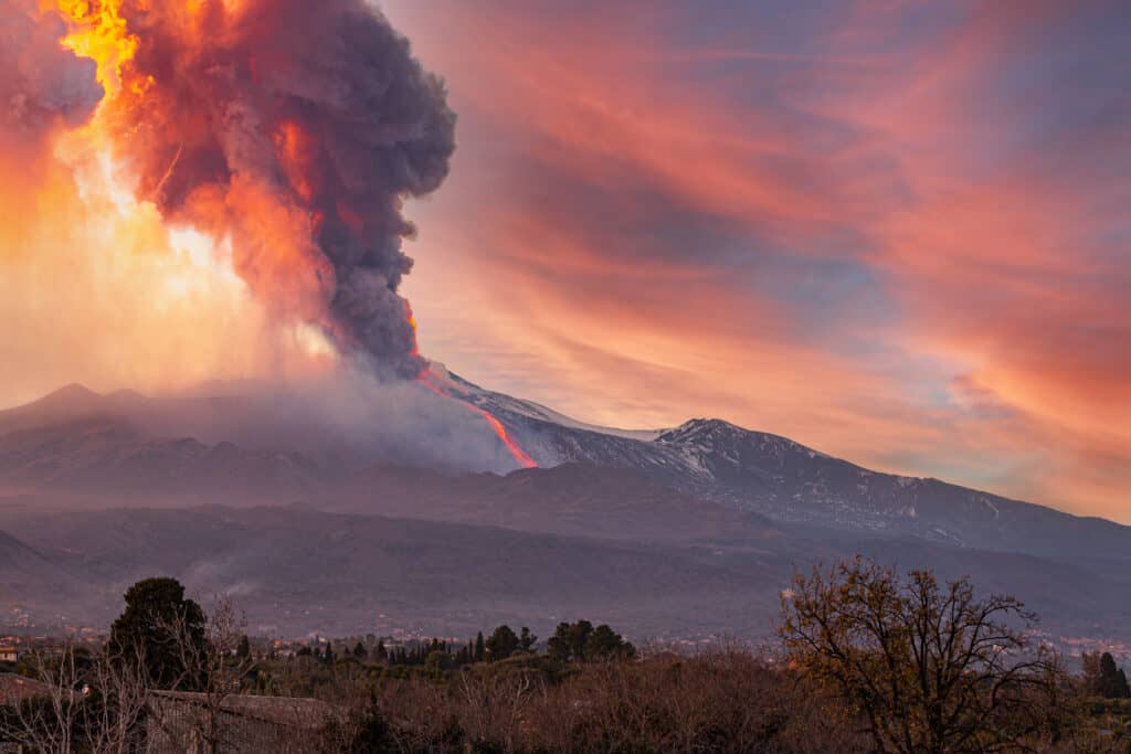 Vulcano attivo in Europa.