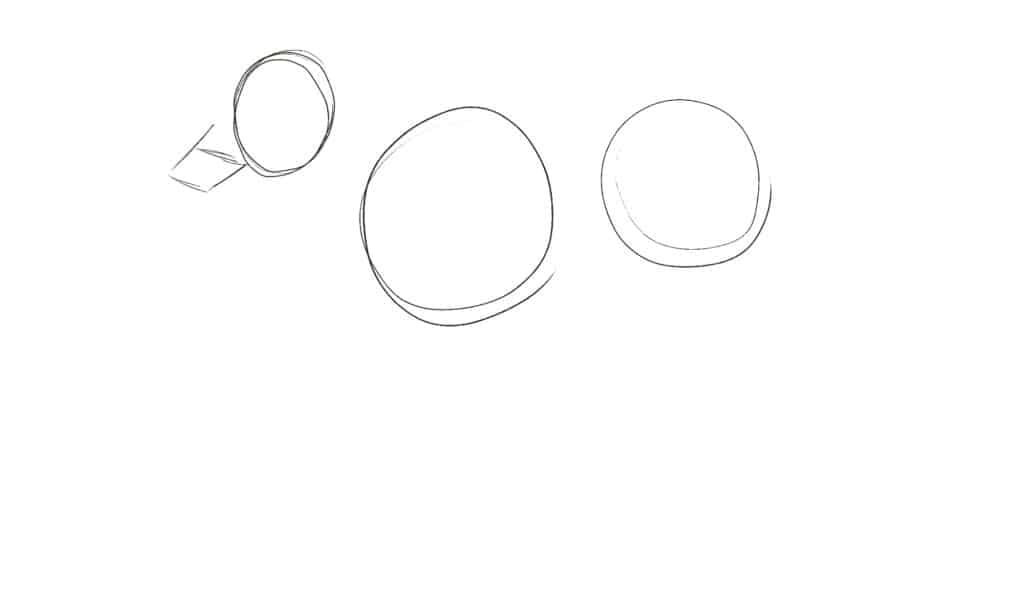 Disegnare un cane, passaggio 1