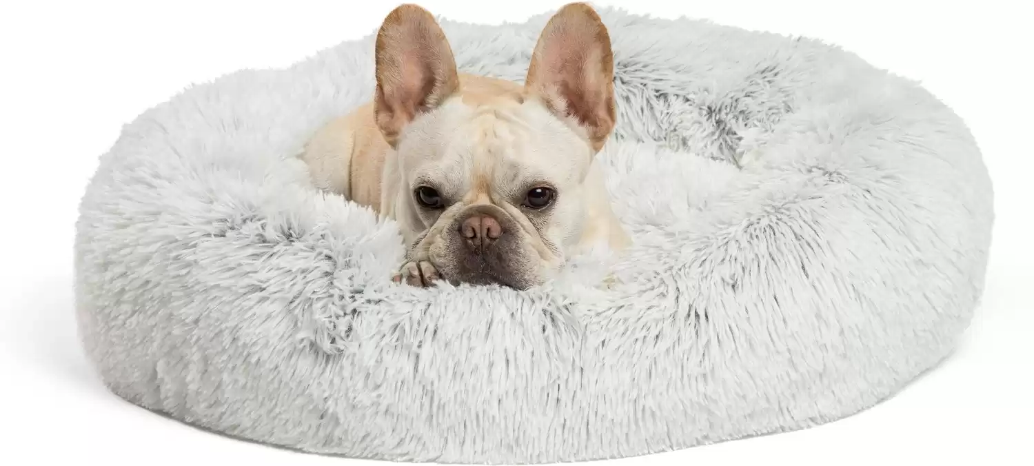 Best Friends di Sheri Calming Shag Fur Donut Cuddler