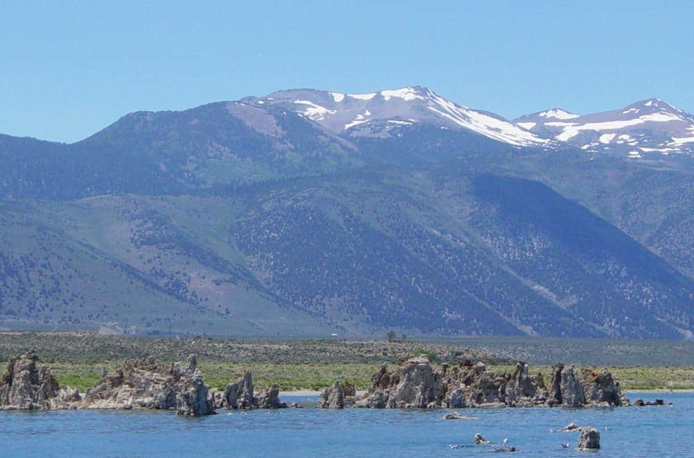 Il tufo al Lago Mono nella Sierra Nevada, in California, Stati Uniti d'America,