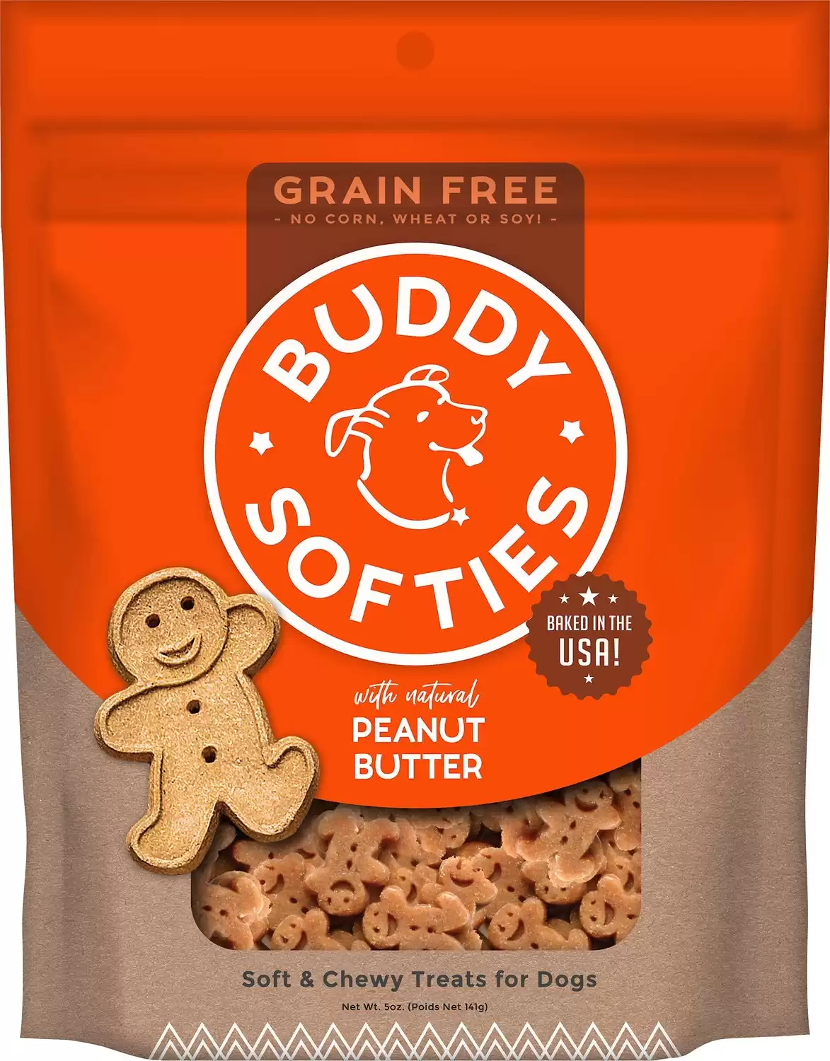 Buddy Biscuits Senza Cereali Morbidi e Gommosi con Burro di Arachidi
