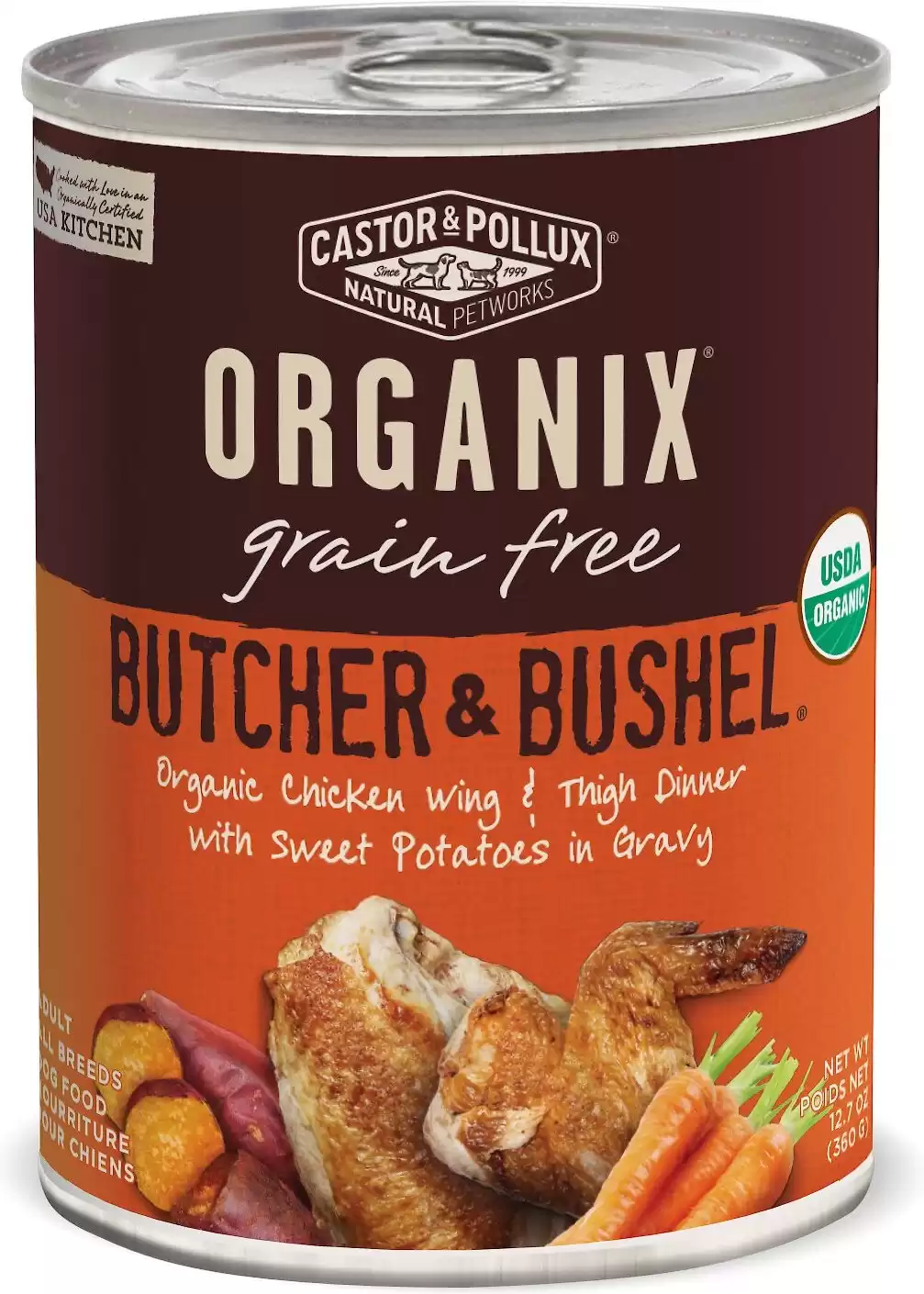 Castor & Pollux Organix Cibo per cani in scatola per adulti senza cereali