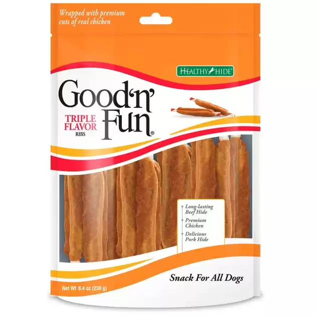 Dolcetti per cani Good 'n' Fun Triple Flavor Ribs