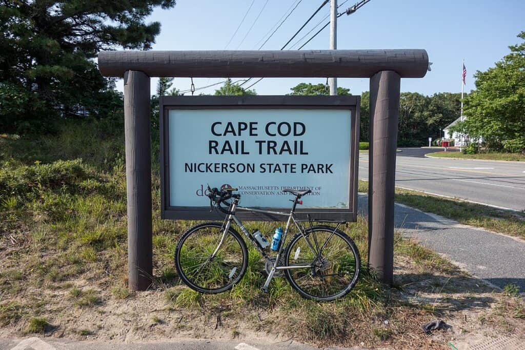 Segnale del sentiero ferroviario di Cape Cod