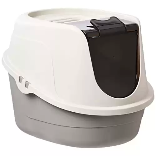 Lettiera per gatti con cappuccio Amazon Basics No-Mess (varie dimensioni)