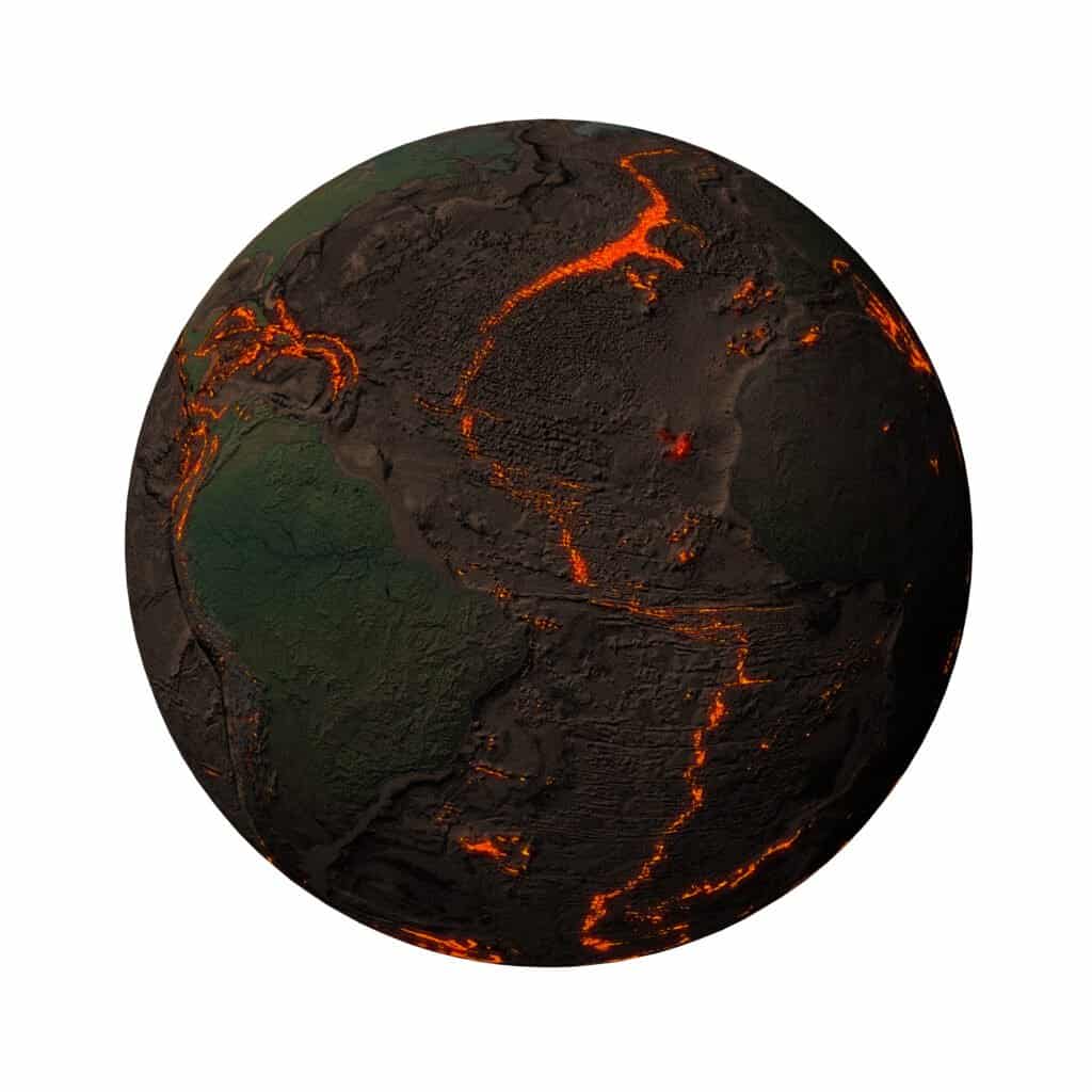 Terra,Senza,Acqua,E,Piante,,Nord,E,Sud,America.,Lungo