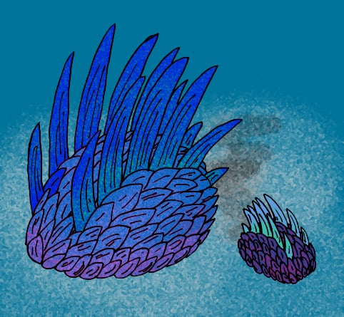 Rappresentazione creativa dell'artista di Wiwaxia