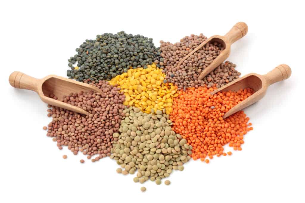 Lenticchie di colore diverso