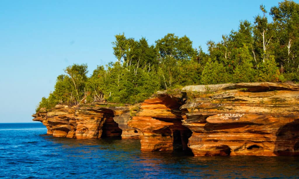 Wisconsin, Isole Apostle - Wisconsin, Lago Superiore, Caverna, Composizione orizzontale