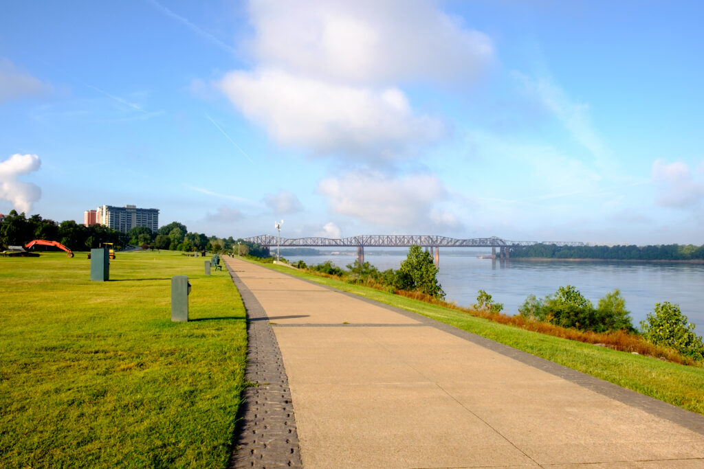 Tom Lee Park nel centro di Memphis, Tennessee