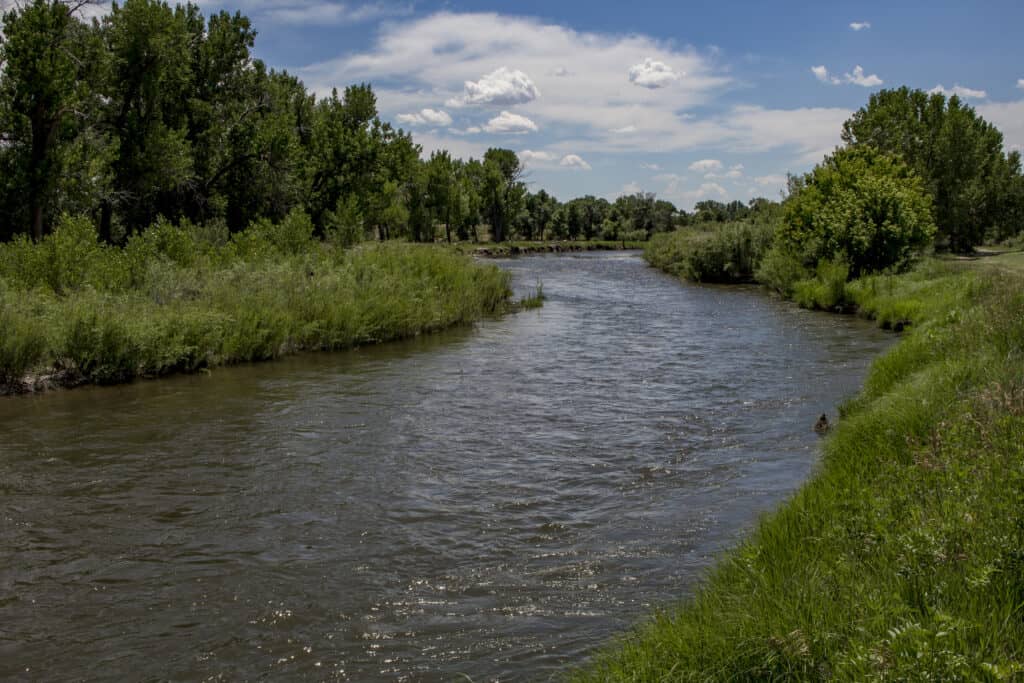 Il fiume Laramie nel Wyoming