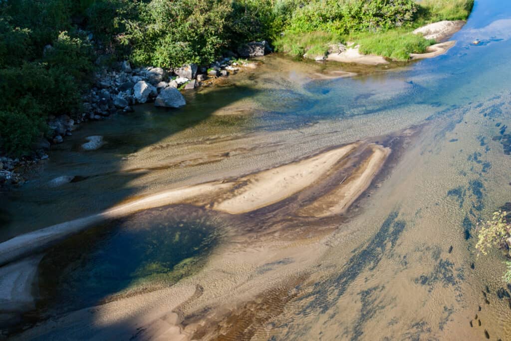 Il fiume Popo Agie nel Wyoming