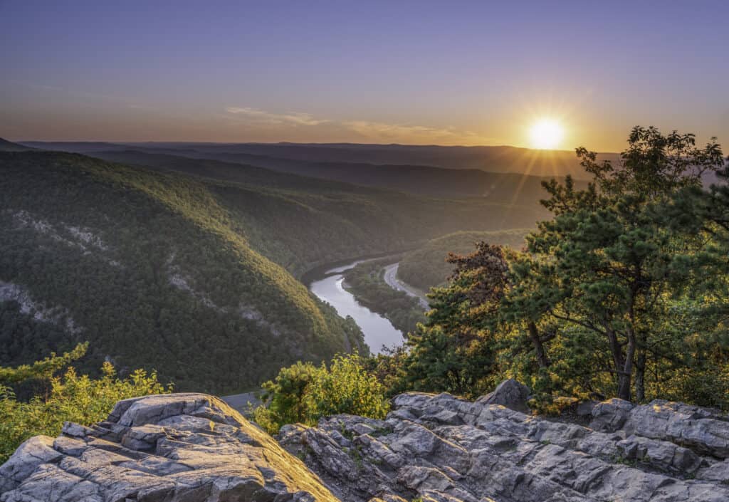Area ricreativa nazionale del Delaware Water Gap nel New Jersey