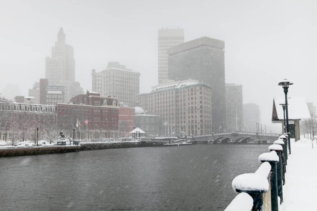 Inverno a Providence, Rhode Island
