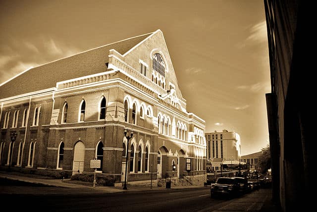 Ryman Auditorium esterno in tonalità seppia