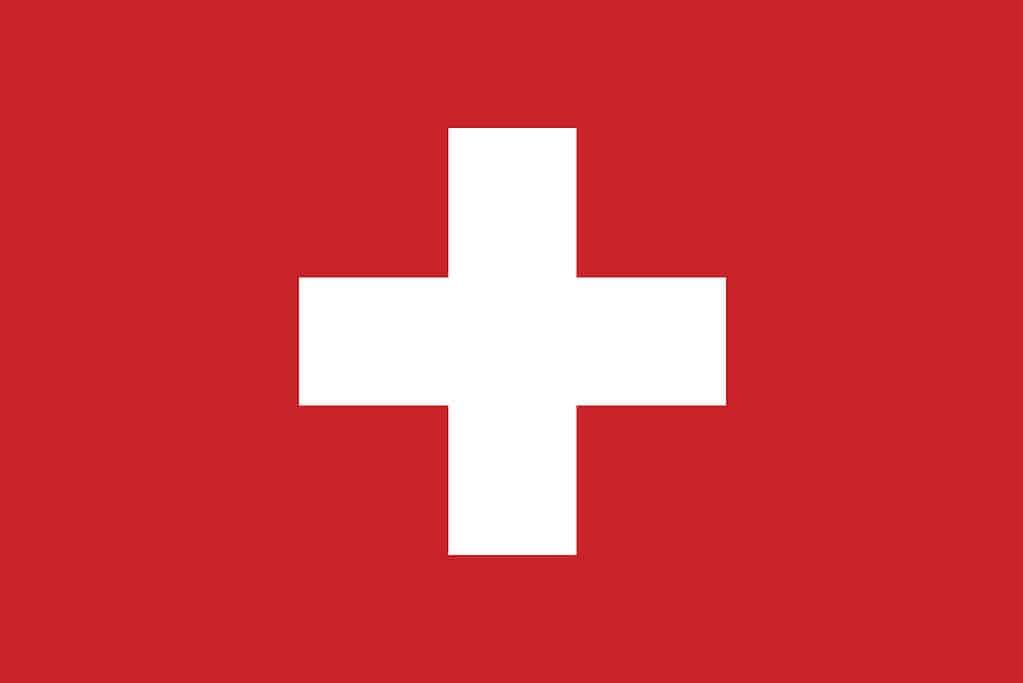 Bandiera della Svizzera conosciuta anche come la bandiera svizzera