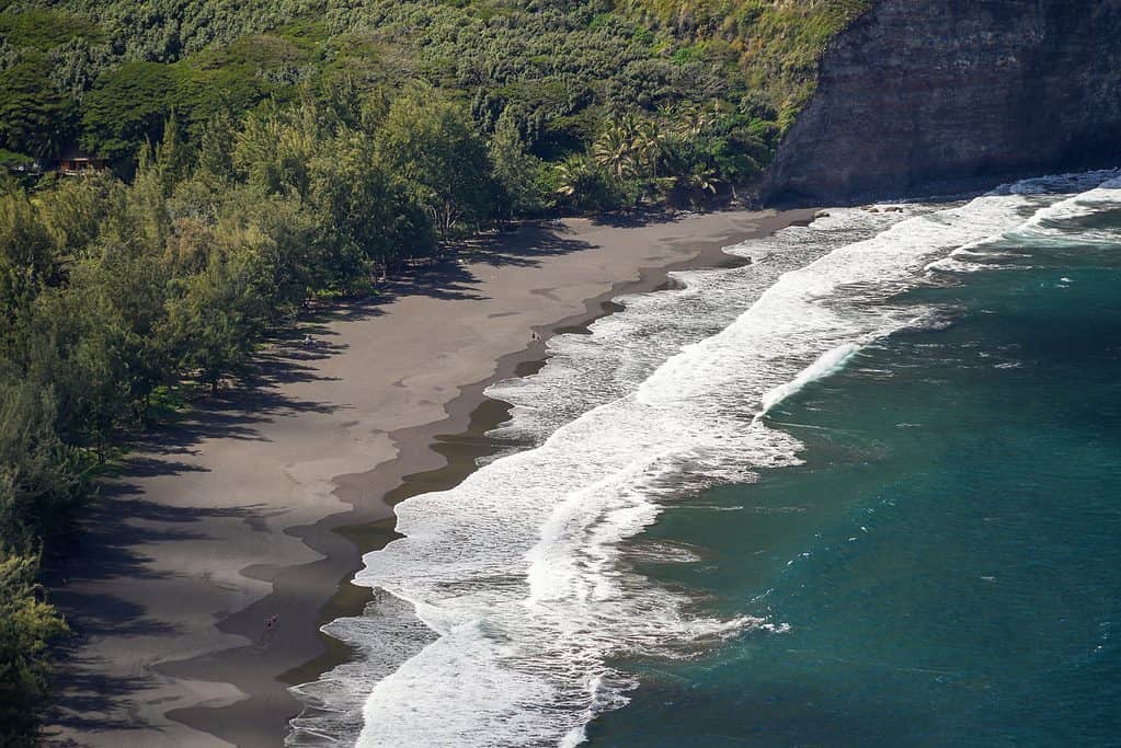 Waipi'o spiaggia di sabbia nera