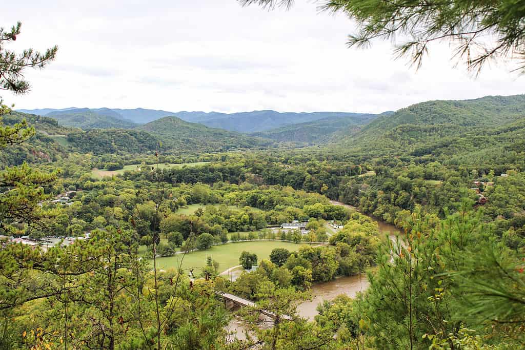 Vista di Hot Springs, Carolina del Nord