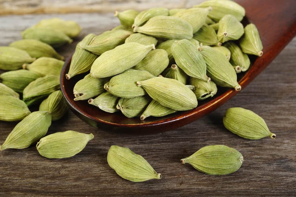 Baccelli di cardamomo verde