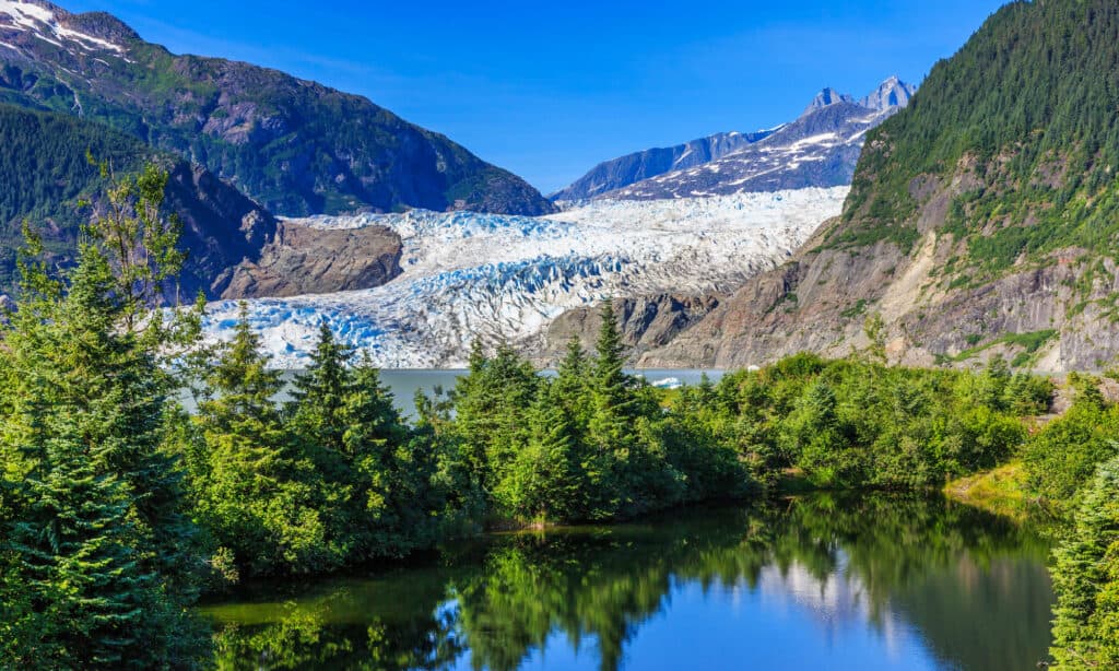 Juneau, Alaska, Ghiacciaio Mendenhall, Ghiacciaio, Lago