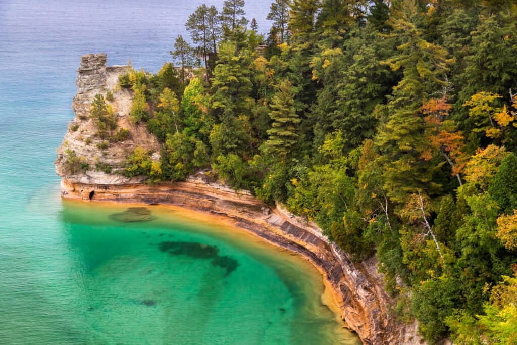 Nella foto Rocks National Lakeshore