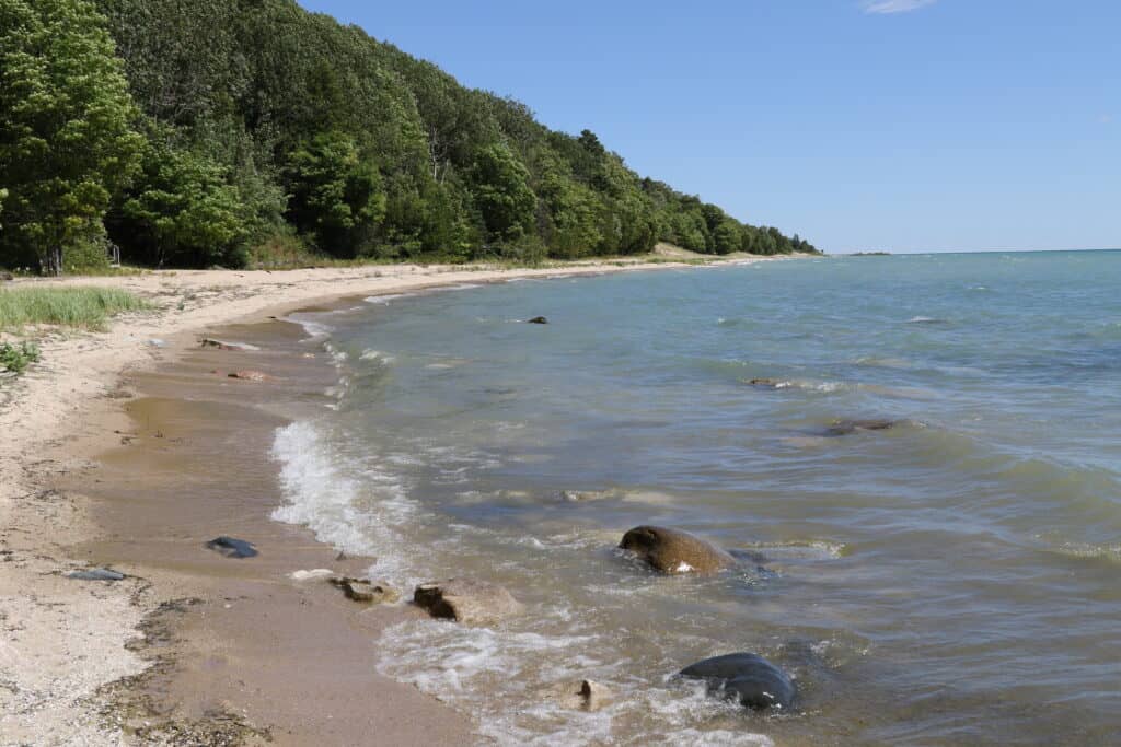 La riva del lago Michigan su Beaver Island