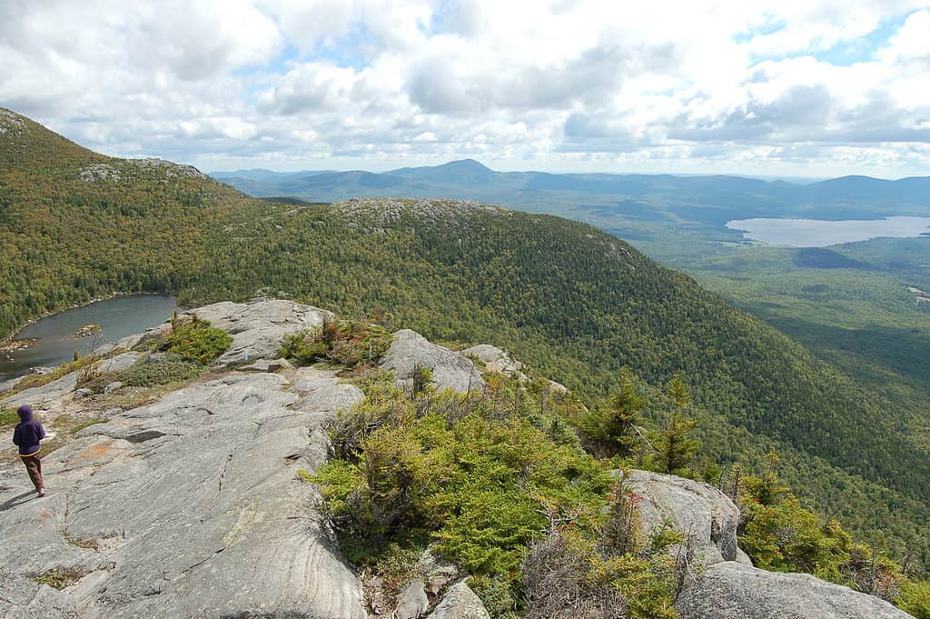 Tumbledown Mountain, Maine con Tumbledown Pond sulla sinistra