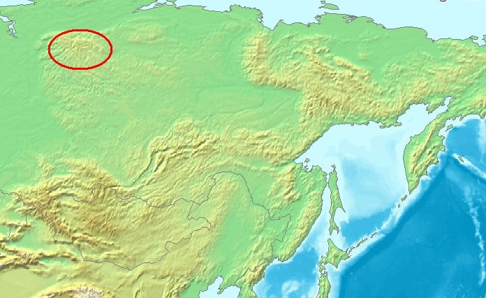 Posizione della mandria di renne Taimyr - Monti Putorana