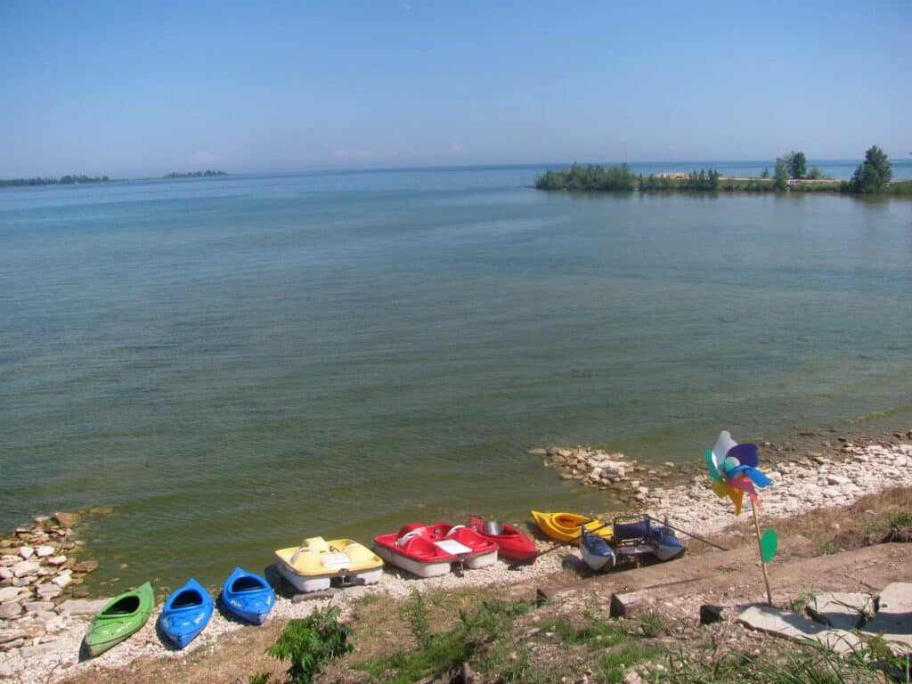 Kayak sul lago Michigan, Door County, Wisconsin