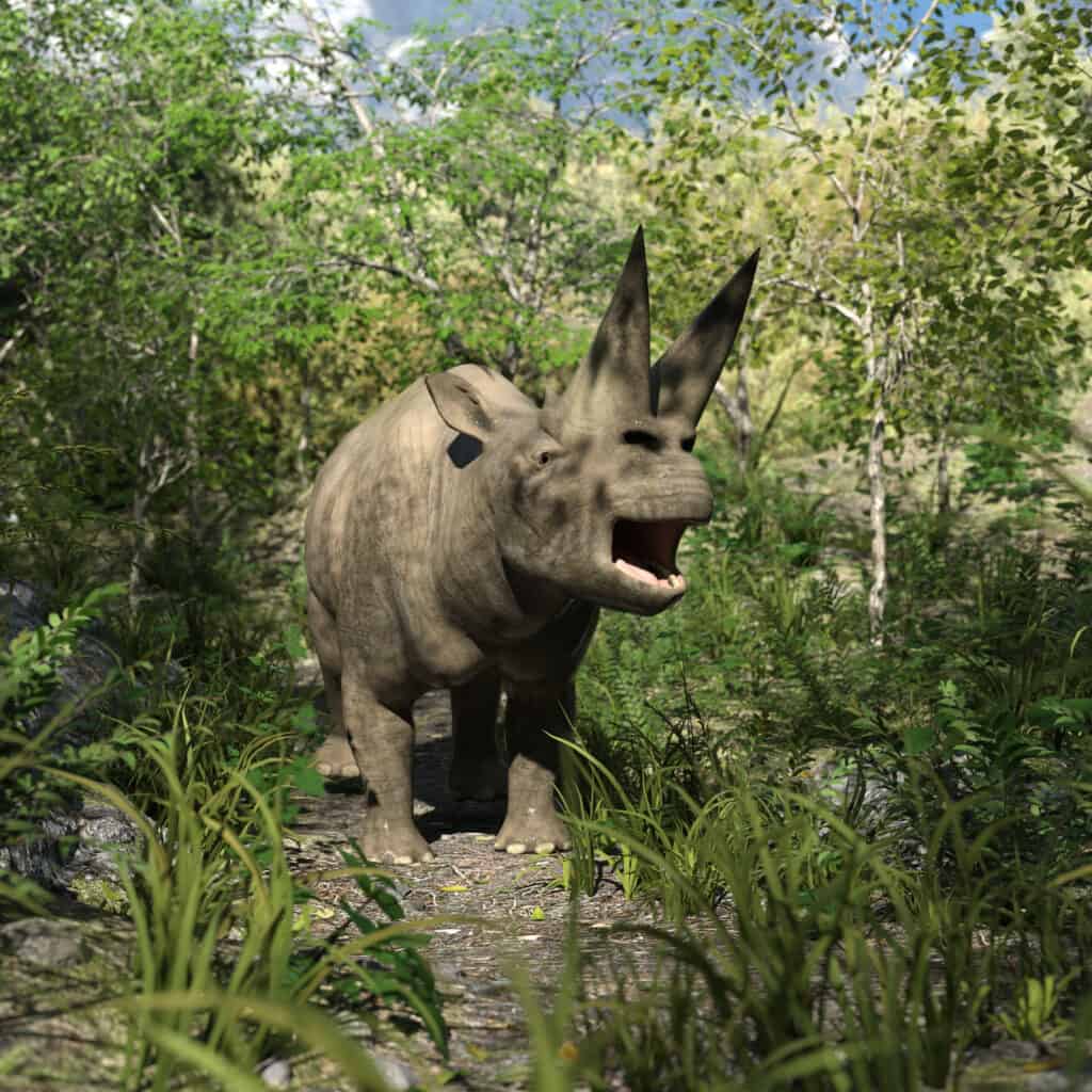 Arsinoitherium nella giungla