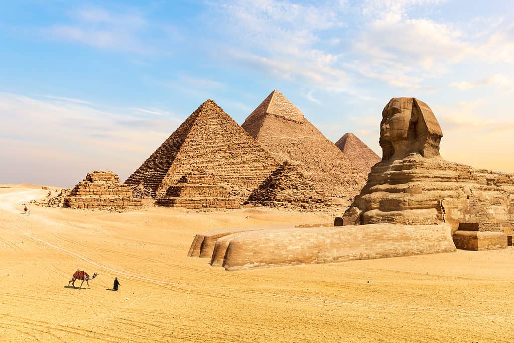 Grande PIramide di Giza con la Grande Sfinge