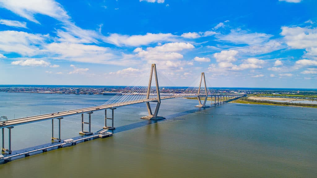 Cooper River Bridge a Charleston, nella Carolina del Sud
