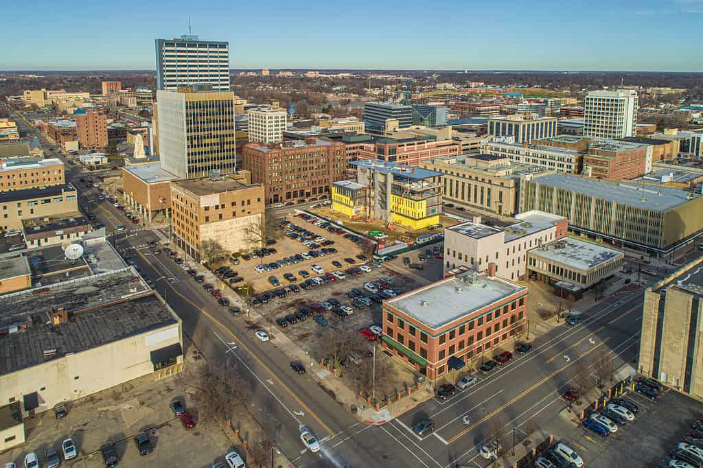 Veduta aerea di South Bend, Indiana