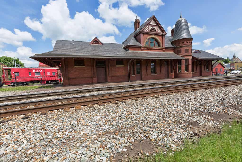 Stazione ferroviaria di Baltimora e Ohio a Oakland, nel Maryland - Il posto più nevoso del Maryland
