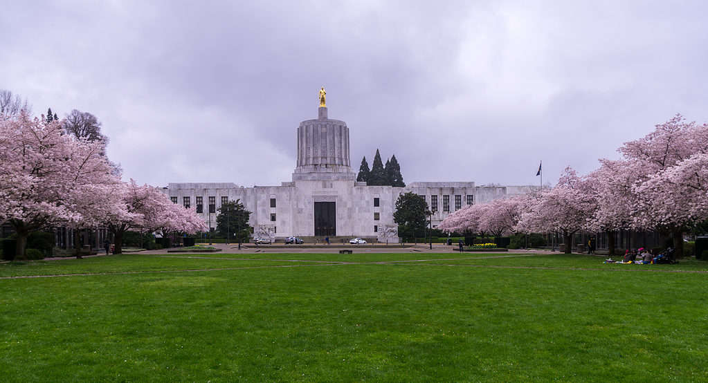 Parco del Campidoglio dello Stato a Salem Oregon