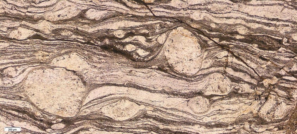 Primo piano di Mylonite Strona