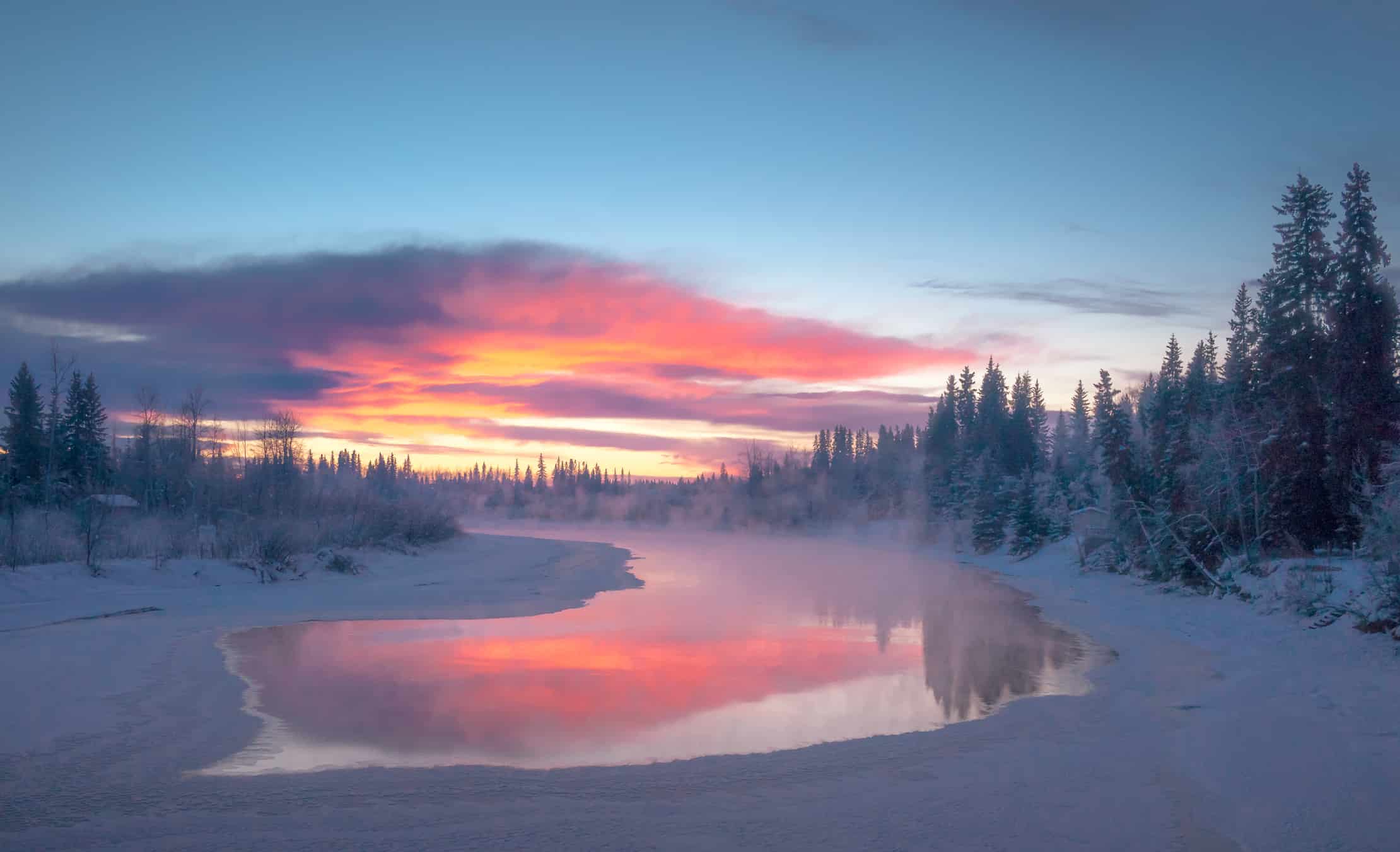 Fiume Chena a Fairbanks, in Alaska